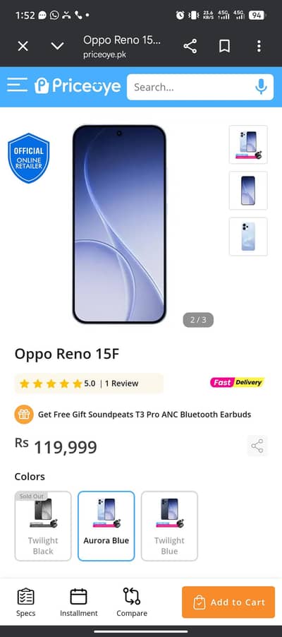 Oppo Reno 15f