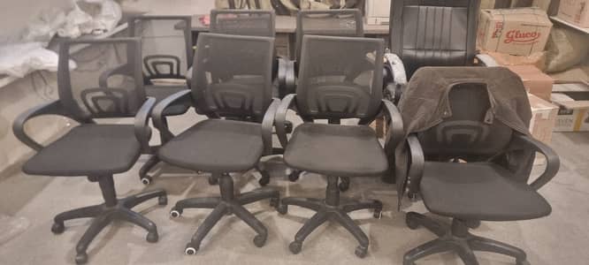 11 Office Chairs for Sale – 10 Staff Chairs + 1 Executive Chair (Good