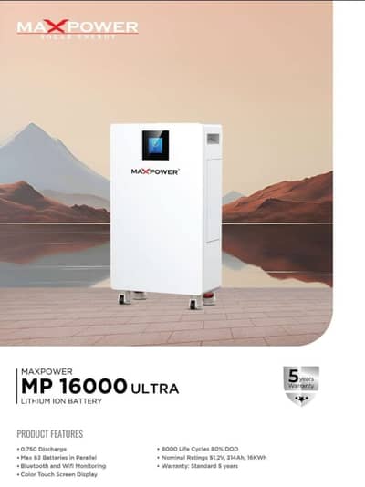Maxpower MP16000 Ultra 16kWh Lithium Battery 51.2V 314Ah | Solar Batte