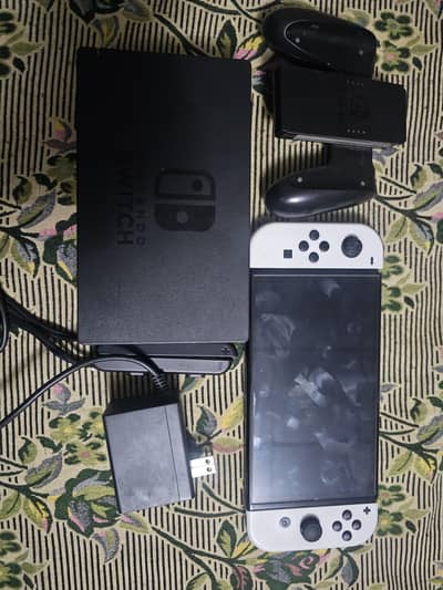 nintendo switch oled with all accessories