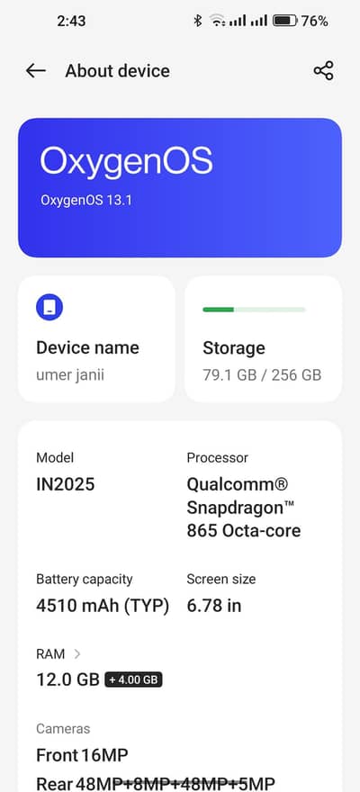 One plus 8pro 12+12 /256  pubg 90fps