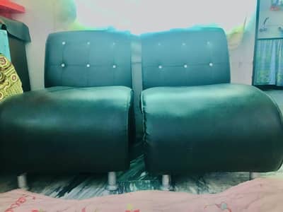 2 sofa with best quality black color all condition are good
