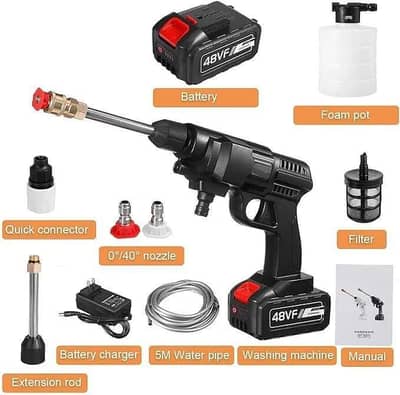 High pressure washer gun