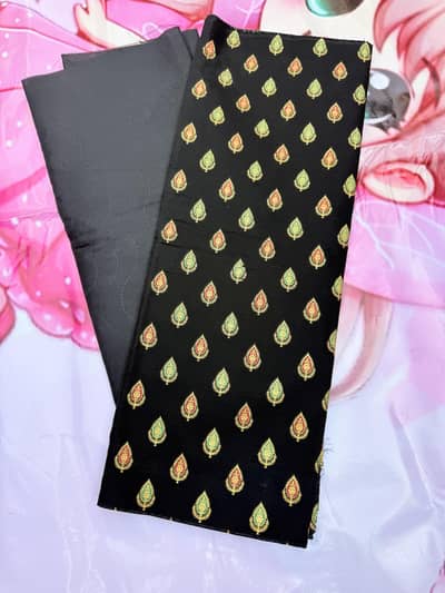 Lawn suit 2-piece Elegant Black Unstitched