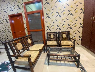 Four seater sofa set with table