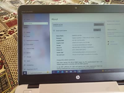 hp laptop 8 ram 256 ssd.  2 hour battery backup 10/10 condition