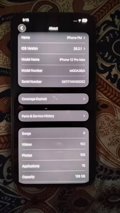 I phone 12 pro max factory unlok 03106407412 only watseep