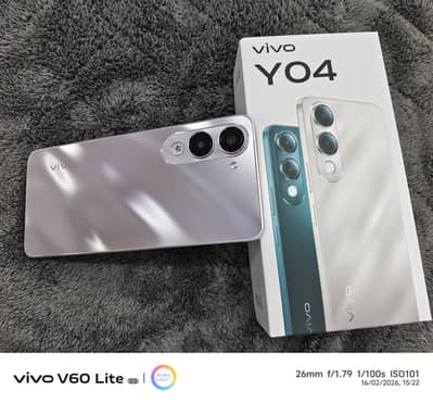 vivo y04 4/128 5500 mah battery 15 Watt fast charger side fingerprint