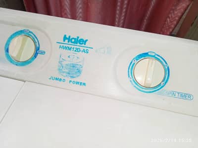 Haier washing machine twin tub model number HWM-120AS Jumbo power
