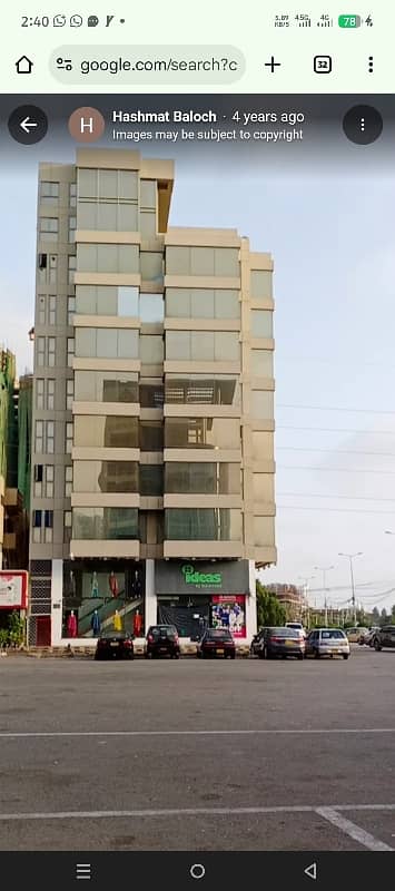 BLOCK 9 IDEAS OFFICE AVAILABLE FOR RENT 3000 SQFT WITH LIFT 4 WASHROOM BACK UP GENERATOR PRIME LOCATION GLASS ELEVATION BUILDING