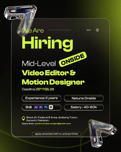 video editor and motion designer