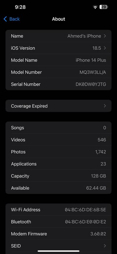 Apple iPhone 14 plus