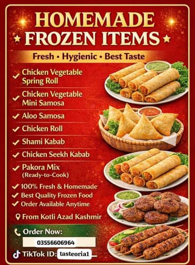 Homemade Frozen Samosa & Shami Kabab Available – Ramzan Offer