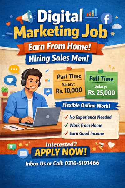 Work From Home Sales Job – Salary 10k to 25k