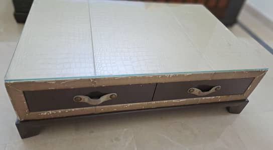 ChenOne Coffee/Center Table with Glass Top