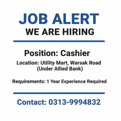 Needed a cashier for mart