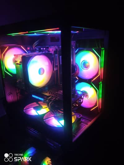 MEGAVIEW MV5-TP GAMING CASE WITH 7x RGB FANS