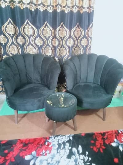 new black coffee set with dressing table