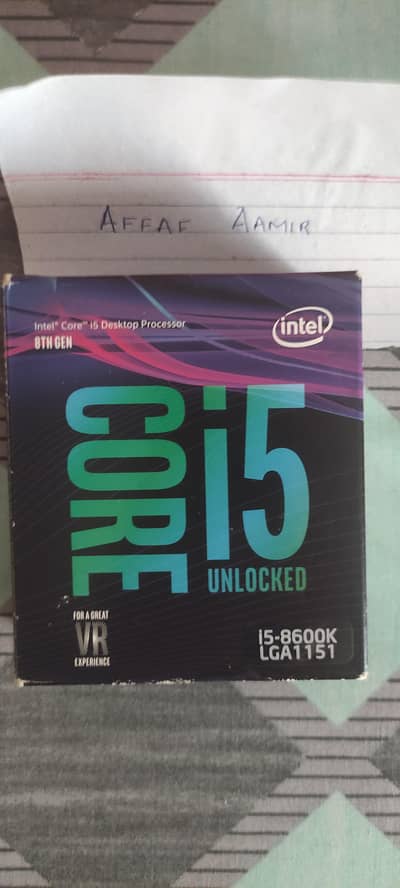 Intel Core i5-8600k never overclocked with box