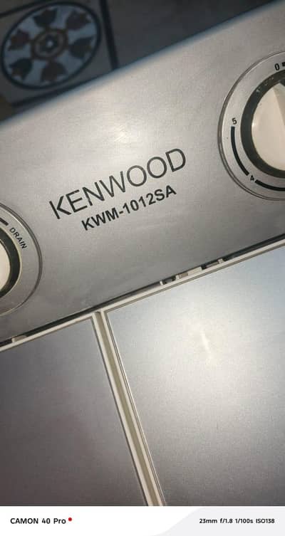 Kenwood glass door washing machine twin tub model number KWM 1012 SA