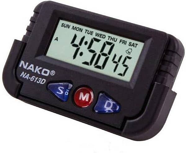 2 in 1 Car Digital LCD Temperature Thermometer Clock Auto Accessories Car Digital Time Clock