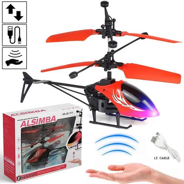 Flying Mini RC Infrared Induction Helicopter Aircraft Flashing Light Toys Kid