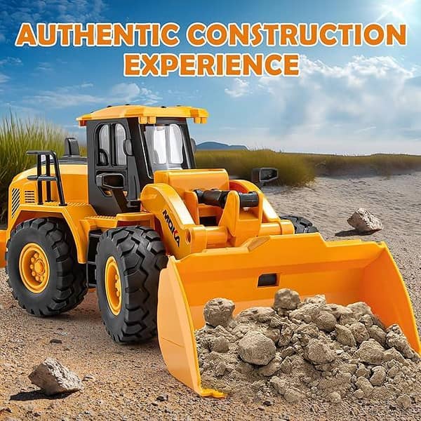 The perseids Remote Control Bulldozer 1/16 Full Functional Construction Toys, 11 Channel Heavy RC Bulldozer 2.4Ghz RC Offroad Dozer Vehicles with Light and Sound for Adults and Boys, Yellow
