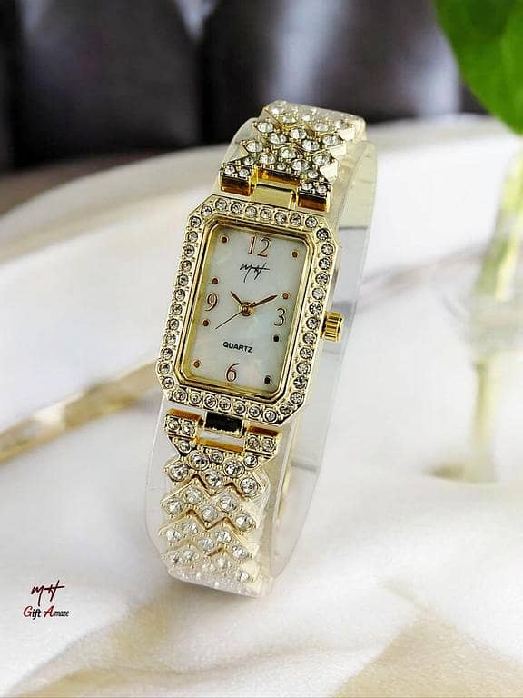 Girls Chain Watch - Rose Gold Stainless Steel Bracelet and Small Dial