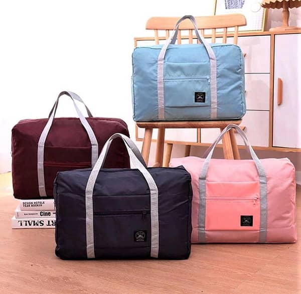 Large Capacity Nylon Travel Bag Totes Durable Waterproof Protable Luggage Bag Foldrable Shoulder Duffle with Pocket Zipper Gym