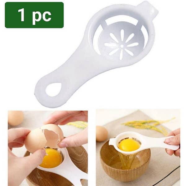 Egg Yolk Separator Egg Divider White Plastic Convenient Household Eggs Tool Egg Filter Cooking Baking Tool Kitchen Accessories