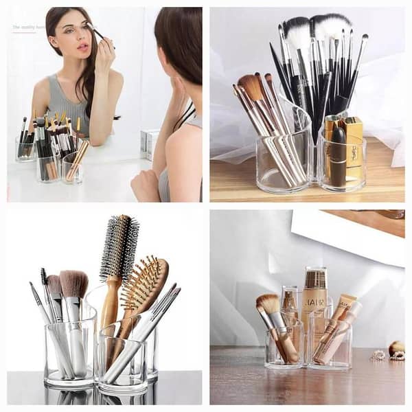 Acrylic Makeup Organizer Stand with Brush Holder (Lipstick Organizer) – S Holder