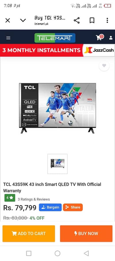 TCL LED 43 inch