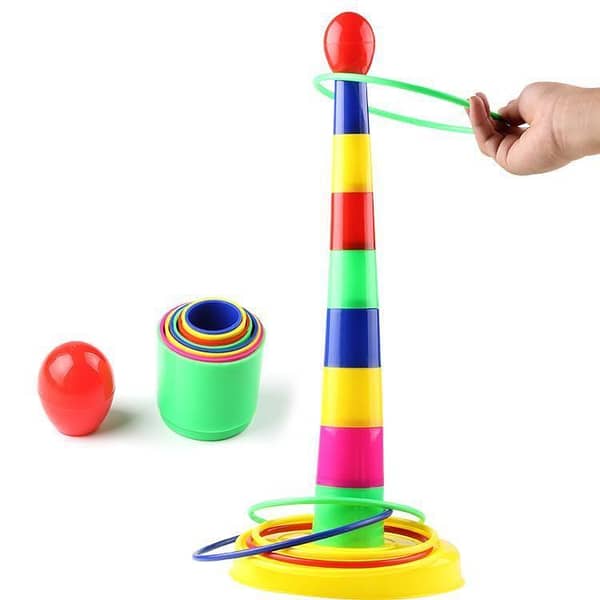 Imported Plastic Ring Toss Quoits Hoopla Throw Game for Kids