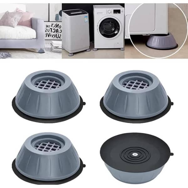 4Pcs Universal Anti-Vibration Feet Pads for Washing Machines, Dryers, Refrigerators and Furniture