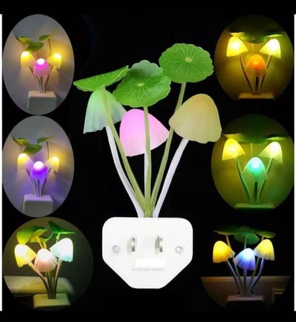 Mushroom Shape Automatic LED Light Lamp with Smart Sensor and Color Change