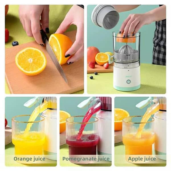 Wireless Slow Juicer Orange Lemon Juicer USB Rechargeable Portable Fruit Extractor