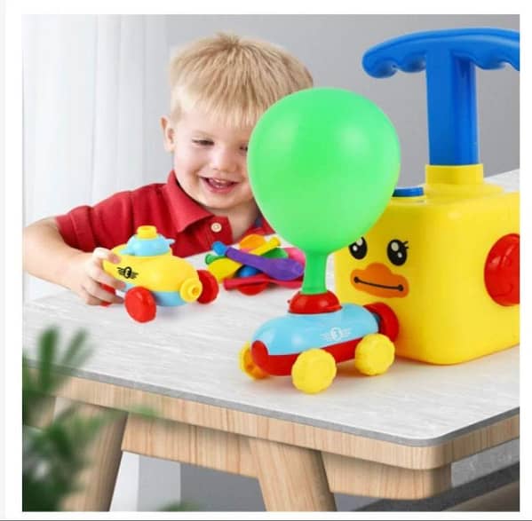Educational Balloon-Powered Car Toy Set for Kids