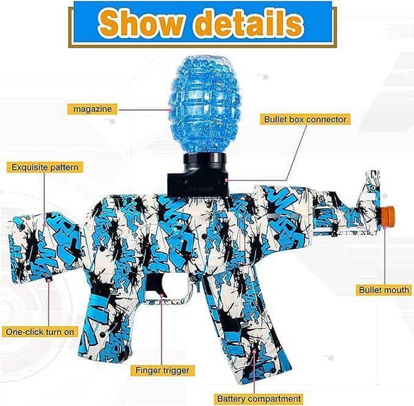 Electric Full-Auto Gel Ball Blaster Gun for Outdoor CS Games
