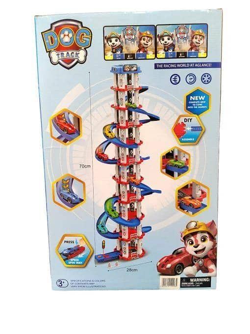 Spiral Parking Racing Track Playset for Kids