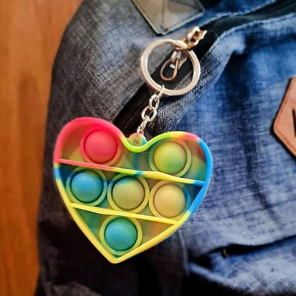 Poppet Keychain for Return Gifts – Kids Birthday Party (Rainbow Colors, Set of 6)