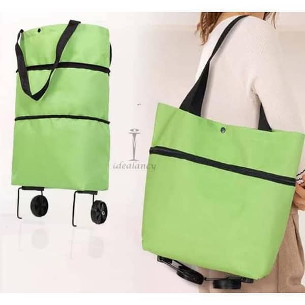 Foldable Multi-Function Trolley Bag with Wheels - Reusable Grocery Bag
