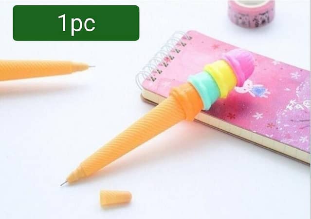 Ice Cream Cone Gel Pen - Cute Plastic Cone Writing Pen for School, Office, and Gifts