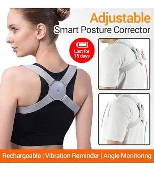 Generic Smart Posture Corrector for Women, Men, and Kids with Sensor Vibration and 200mAh Battery