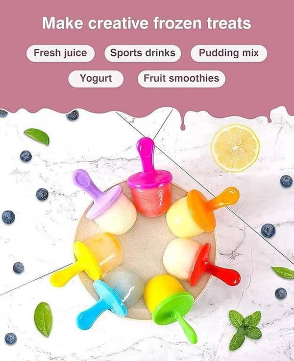 Silicone Popsicle Molds, Mini Silicone Mold, Reusable Popsicle Makers for Ice Cream, Sorbet, Baby Food