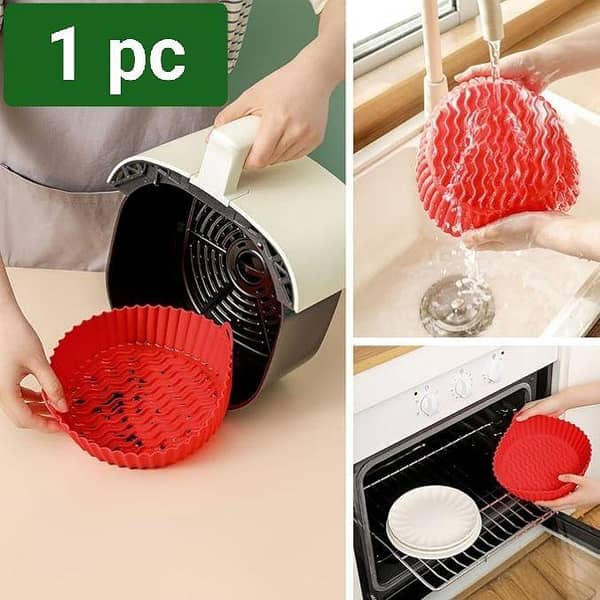 Air Fryer Silicone Pot – 4-Pack, 7.5-inch, Food-Grade, Heat-Resistant and Reusable
