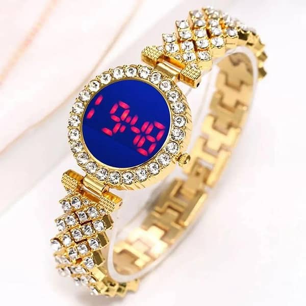 New Simple Versatile Fashion Touch Screen Women’s Watch with Steel Band and Bracelet Design