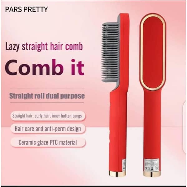 Hair Straightener Brush & Comb for Girls
