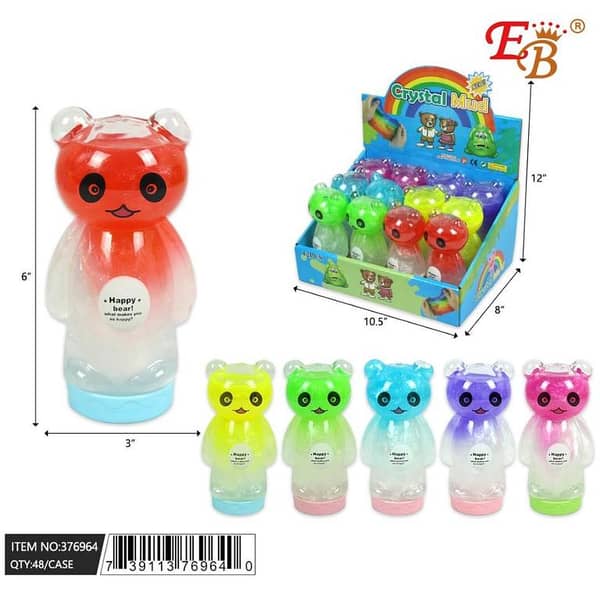 Assorted 1 Clay Slime in blue, pink, green, orange and yellow