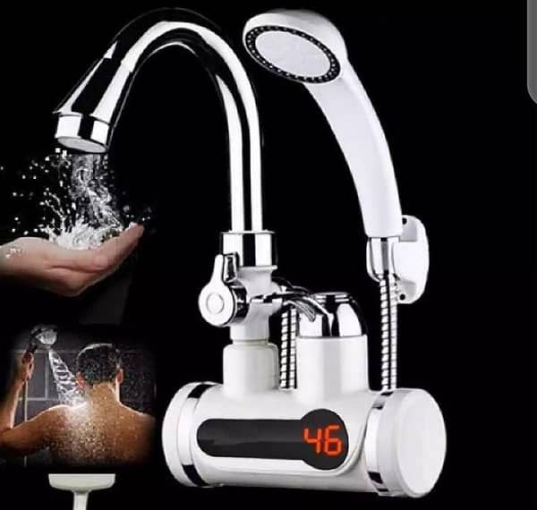 Electric Hot Water Heater Tap: 220V Instant Water Heating Faucet with Hand Shower