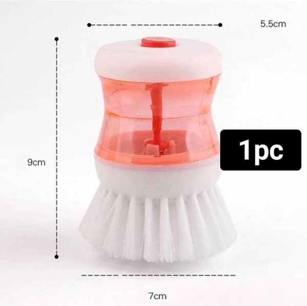 Soap Dispensing Brush for Dish Brush Scrub for Kitchen Brush / Scrub Brush Kitchen Wash Tool Pot Dish Brush / Dishwashing Brush with Soap Dispenser
